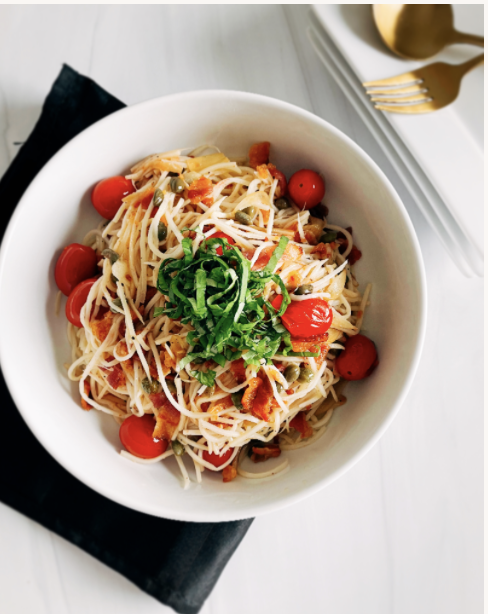 Garlic, Bacon, & Tomato Pasta by Spoons N Spices - FoodSocial